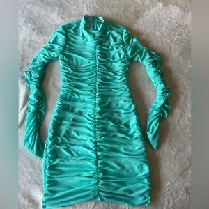 Mint green mini dress